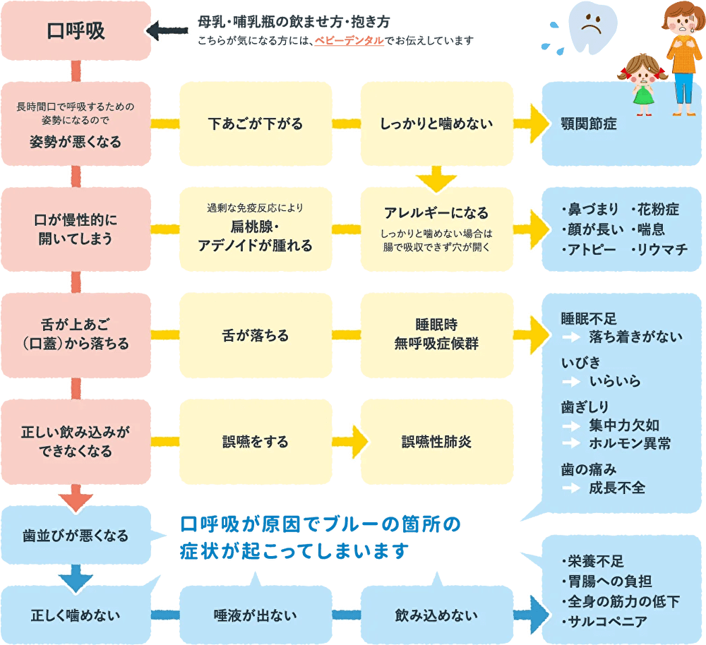 口呼吸によるリスク