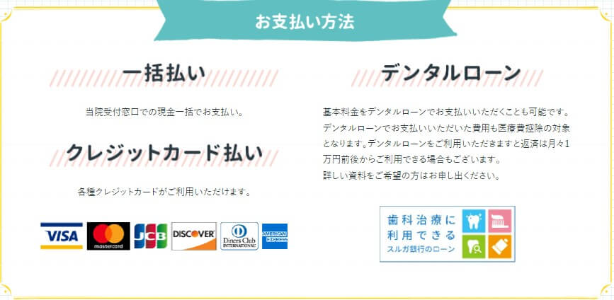 歯科矯正の主な支払い方法